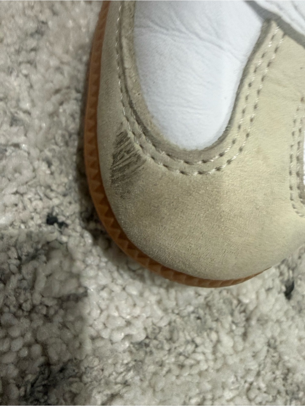 Gender inclusive adidas Samba White Sneakers with Red Stripes and Gum Sole - Picture 7 of 7